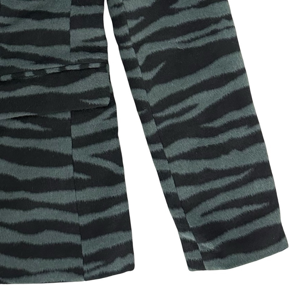 NWT Ann Taylor Zebra Print Long Double Breasted Wool Blend Blazer Size 6 - Picture 8 of 14